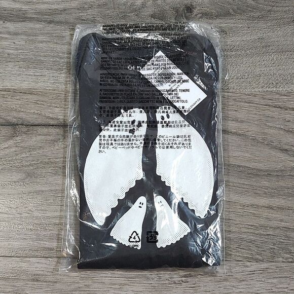 New Unisex Size 6-12M Old Navy Halloween Long-Sleeve Ghost Peace Sign Bodysuit - Picture 4 of 7